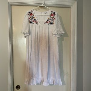 Floral white dress
